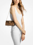 Michael Kors Hamiton Extra Small Convertible Crossbody Bag, Gold-Tone Hardware/Cheetah Haircalf with Volare Leather Trim/Marigold