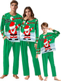 IFFEI Matching Family Pajamas Sets Christmas PJ's Letter Print Top and Plaid Bottom Sleepwear Jammies with Pockets