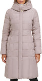 Cole Haan womens Long Quilted Puffer Coat Down Jacket