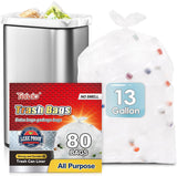 10 Gallon 200 Counts Extra Strong Trash Bags Tall Kitchen Garbage Bags by Teivio, 9 Gallon 10 Gallon,Bathroom Trash Can Bin Liners, Intended for Home,Plastic Bags for office kitchen Garden,Black