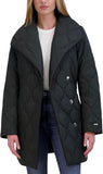 TAHARI womens Hourglass Quilted Wrap Coat