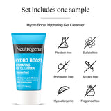 Neutrogena Rapid Wrinkle Repair Retinol Face Moisturizer, Fragrance Free, Anti-Aging Face Cream with Retinol & Hyaluronic Acid, 1.7 oz + Trial Size Hydro Boost Facial Cleanser, 0.5 fl. oz