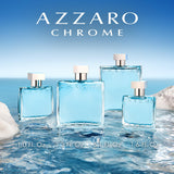 Azzaro Chrome Eau de Toilette - Fresh Aquatic Mens Cologne - Citrus, Woody, Musky Fragrance -Fresh Notes of Bergamot - Everyday Wear - Classic Summer Beach Scent - Luxury Perfumes for Men
