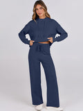 ANRABESS Women 2 Piece Outfits Sweater Sets Loose Long Sleeve Hoodies Knit Pullover Wide Leg Pants 2025 Fall Lounge Sweatsuit