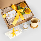 Birthday Gifts for Women, Self Care Gifts Baskets for Women, Get Well Soon Gift Baskets Care Package for Her, Mom, Sister, Best Friend, Wife, Girlfriend, Coworker, Sending Sunshine Sunflower