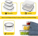 34 PCS Food Storage Containers Set with Airtight Lids (17 Lids &17 Containers) - BPA-Free Plastic Food Container for Kitchen Storage Organization, Fruit Meal-prep Containers with Labels & Marker