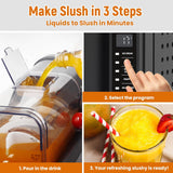 Slushie Machine No Ice Needed: Soft Serve Ice Cream Machine,Slushy Machine for Home with 6 Preset Programs, Quiet Operation, LED Display, Auto-Clean,Perfect for Milkshakes, Margarita Smoothie, Frappés