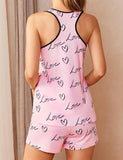 Ekouaer Womens Tank Top Pajama Set Comfy Sleeveless Sleepwear Racerback Cami and Shorts Pjs 2 Piece Summer Loungewear