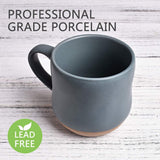 Bosmarlin Large Stoneware Speckled Coffee Mugs Set of 2, Big Tea Cup, 17 Oz, Dishwasher and Microwave Safe
