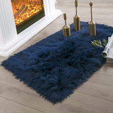 Ashler Faux Fur Rug, Fluffy White Small Sheepskin Rug, Ultra Soft 2x3 Ft Mat, Machine Washable Shag Mats, Nursery Throw for Bed, Living, Kids Room