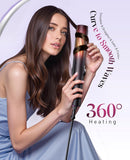 Hair Straightener Brush: 3-in-1 Curling & Straightening Comb with Dual Voltage, Hot Comb with Ionic Coating, Black