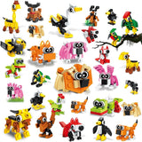 HOGOKIDS 60 Kinds Party Favors for Kids, 20 Pack 3-in-1 Animals Building Block Toy Sets for Goodie Bags Stocking Stuffer Classroom Prizes Birthday Christmas Easter Gifts for Boys Girls Ages 6-12+