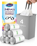 10 Gallon 200 Counts Extra Strong Trash Bags Tall Kitchen Garbage Bags by Teivio, 9 Gallon 10 Gallon,Bathroom Trash Can Bin Liners, Intended for Home,Plastic Bags for office kitchen Garden,Black