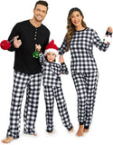 Ekouaer Family Christmas Pajamas Matching Sets Womens Mens Pjs Long Sleeve Sleepwear Holiday Lounge Sets