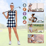 WOWENY Tennis Dress Polo Buttons Golf Dresses with Built in Shorts and Pockets Ruffle Sleeveless Athletic Workout Dress