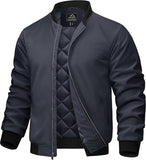 7DAY'S Mens Bomber Jackets Casual Fall Winter Warm Windbreaker Full Zip Windproof Outwear Color-Blocking Coats