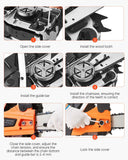 VEVOR 20inch 62CC Gas Powered Chainsaw, 3.8 HP 2 Stroke Engine Gas Power Chainsaws with Non-Slip Handle, Gas Chainsaws with Dual Fuel Tanks, For Wood Cutting, Tree Trimming, and Land Clearing