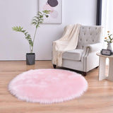 duduta White Faux Sheepskin Throw Rug 2x3 ft, Fluffy Shag Fur Chair Cover Small Bedside Dorm Rug Non Slip Washable