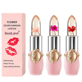 6 Pcs/Set Flower Jelly Lipstick Set Temperature Change Moisturizer Long Lasting Nutritious Balm Magic Color Change Lip Gloss