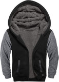 SWISSWELL Hooded Jacket for Boys Full Zip Ultra Soft Sherpa Fleece Hoodie Sweatshirt for Kids School Hooded Outerwear