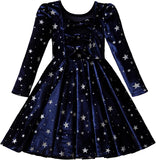 NNJXD Princess Girl Long Sleeve Autumn Winter Dress Tulle Party Dresses