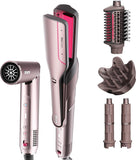 Shark HD430 FlexStyle Air Styling & Drying System, Powerful Hair Dryer Brush & Multi-Styler with Auto-Wrap Curlers, Paddle Brush, Oval Brush, Concentrator Attachment, Stone