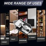 7DAY'S - 6 PCS Cabinet Hinge Repair Plate, Hinges Repair Fixing Plates, Stainless Steel Cabinet Repair Board, Kitchen Cupboard Door Hinge Repair Brackets Kit, Cabinet Fixing Plate Bracket with Mounting Screw