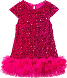 Tutu.kk Toddler Girls Sequin Dress A-Line Sparkly Sleeveless Wedding Gown Party Dresses for Girls