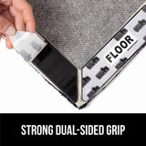 GORILLA GRIP Rug Gripper Pads Keep Area Rugs Corners from Curling, No Damage Reusable Double-Sided Stickers, Holds Down Carpet in Place on Hardwood Floors, Grips Tile Floor, Holiday Home Decor 8 Pcs