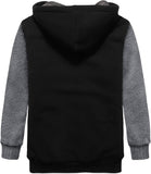 SWISSWELL Hooded Jacket for Boys Full Zip Ultra Soft Sherpa Fleece Hoodie Sweatshirt for Kids School Hooded Outerwear