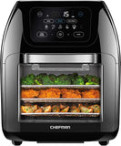 Chefman 12-Quart 6-in-1 Air Fryer Oven with Digital Timer, Touchscreen, and 12 Presets - Family Size Countertop Convection Oven, Dishwasher-Safe Parts