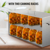 VEVOR 15 Quart Water Bath Canner - Stove Top Canning Pot with 2 Canning Racks, 304 Food Grade Stainless Steel, Flat Bottom Brushed Design, Holds 15 Quart Jars