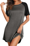 Ekouaer Sleep Shirts for Women Short Sleeve Night Shirts for Sleeping Pullover Nightgown Soft Nightdress S-XXXL