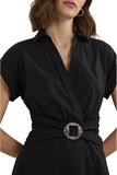 Lauren Ralph Lauren Women's Stretch-Cotton Blend Surplice Dress