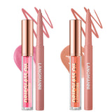 Jolilab Matte Lip Liner Lip Oil Set, Lip Makeup Set Natural Smooth Long-Lasting And Hydrating Beauty Daily Cosmetics Gift for Girls Easy-to-Use（12pcs）