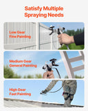VEVOR 750W Stand Airless Paint Sprayer, 3000PSI High Efficiency Electric Airless Sprayer, Fine and Even Painting Effect, Handheld Paint Sprayers for Home Interior and Exterior Furniture and Fences
