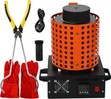 GTE Gold Melting Furnace – 1+3 KG Electric Digital Smelting Kiln Kit, 1800W 2100°F for Gold Silver Copper Aluminum (110V)