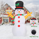 GOOSH 5 FT Christmas Snowman Inflatable Decoration Blow Up Snowman Outdoor Christmas Yard Decoration with Branch Hand Blow Up Holiday Indoor Outdoor Party Garden Yard Decoration