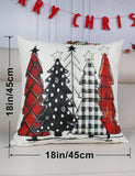 Christmas Decorations Set of 4 Double-Sided Print Christmas Pillow Covers 18" x 18", with 8 Cute Patterns, Throw Pillow Covers Perfect for Home Christmas Decor