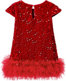 Tutu.kk Toddler Girls Sequin Dress A-Line Sparkly Sleeveless Wedding Gown Party Dresses for Girls