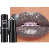 Jolilab Sparkling Lip Gloss, Long Lasting Waterproof Moisturizer Lip Balm Glitter Shimmer Metallic Lipstick, Diamond Shiny Bold Glow Goth Lipstick for Women Girls, Non-sticky (1, 07#)