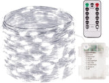 4 Pack 100 LED Fairy Lights Battery Operated with Remote, 33FT Waterproof Twinkle Lights with Timer & 8 Modes, Fairy String Light Outdoor Indoor for Bedroom Classroom DIY Christmas Decor (Warm White)