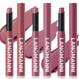 Jolilab 12Pcs Velvet Matte Lipstick Nude Matte Soft Dark Color Stick High Pigmented Long-Lasting Waterproof Lip Stick Lip Balm Beauty Cosmetics Gift for Girls and Women(01#-12#)