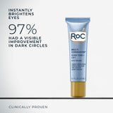 RoC Multi Correxion 5 in 1 Anti-Aging Eye Cream for Puffiness, Under Eye Bags & Dark Circles, Skin Care Treatment with Shea Butter, (.5 oz) with Night Cream Packette (Packaging May Vary)