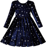 NNJXD Princess Girl Long Sleeve Autumn Winter Dress Tulle Party Dresses