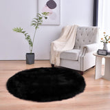 duduta White Faux Sheepskin Throw Rug 2x3 ft, Fluffy Shag Fur Chair Cover Small Bedside Dorm Rug Non Slip Washable
