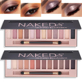 LZYLLS 12 Shades Nude Matte Eyeshadow Palette,Shimmer Naked Eyeshadow Palette,Eye Shadow Palette Natural Flash Waterproof Durable Smoked Professional Makeup Palette With Brush(Matte)