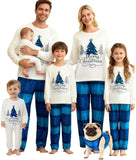 Family Christmas Pajamas Matching Sets - Soft Lettler Print Xmas Pjs for Couples & Kids | Holiday Family Pajamas