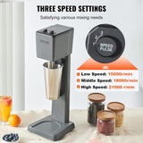 VEVOR Milkshake Maker Machine, 375W Commercial Milk Shake Maker Mixer, Single Head Drink Mixer Blender Machine, 3-Speed Milkshake Blender with 27.7oz Stainless Steel Cup for Commercial