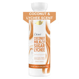 Dove Plant Milk Cleansing Body Wash Coconut & Lychee for Moisturized Skin Gentle Cleanser, No Sulfate Cleansers or Parabens, 98% Biodegradable 17.5 fl oz